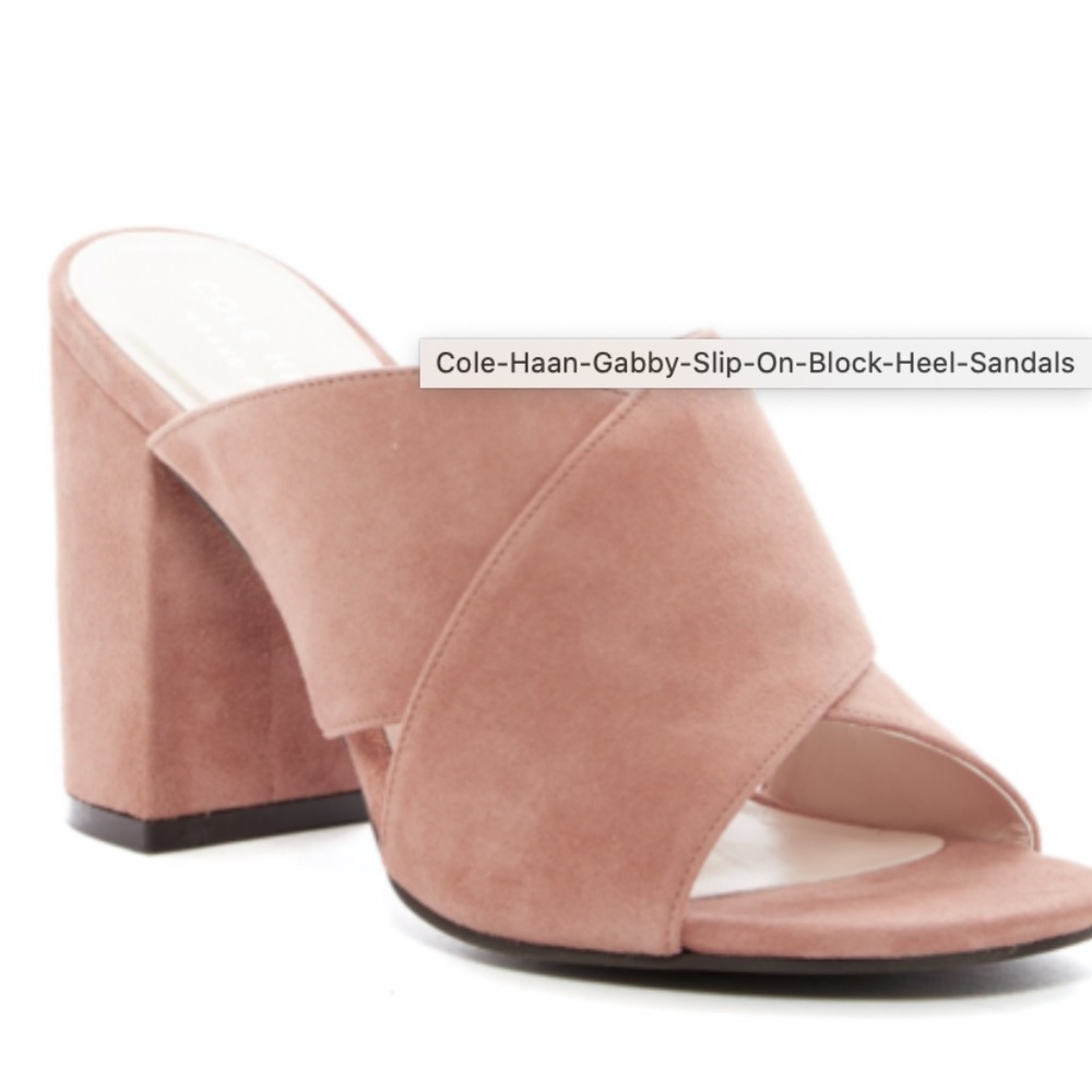 Cole Haan Slip On Block Heel Sandal